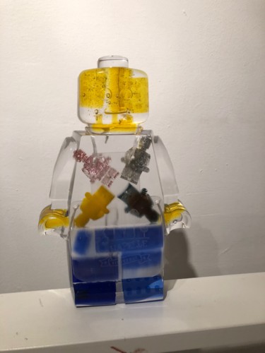 Sculpture titled "Legoclusion N°34" by Vincent Sabatier (VerSus), Original Artwork, Mixed Media