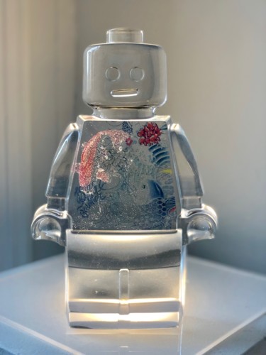 Sculpture titled "Legoclusion N°41 JP…" by Vincent Sabatier (VerSus), Original Artwork, Mixed Media