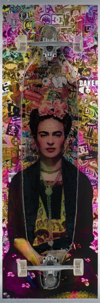 Sculpture titled "longboard FRIDA" by Vincent Sabatier (VerSus), Original Artwork, Resin