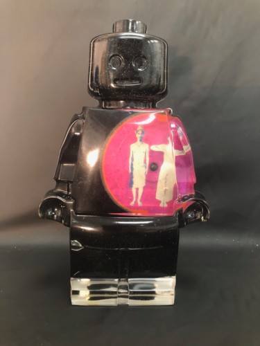 Sculpture titled "roboclusion vinyl 3…" by Vincent Sabatier (VerSus), Original Artwork, Resin