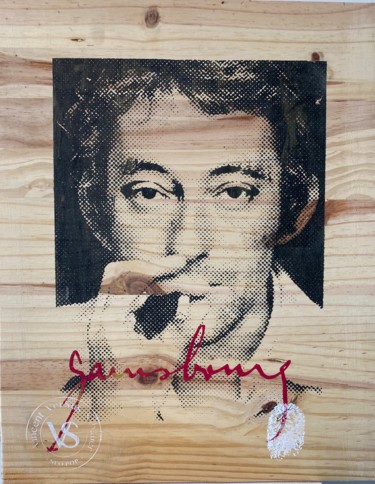 Gainsbourg for ever Printmaking titled "Gainsbourg for ever" by Vincent Sabatier (VerSus), Original Art, Screenprinting