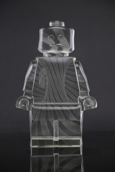 Sculpture titled "Roboclusion géométr…" by Vincent Sabatier (VerSus), Original Artwork, Resin