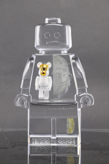 ROBOCLUSION DAFT PUNK GRAMMY AWARDS BEARBRICK GUY MANUEL Sculpture titled "ROBOCLUSION DAFT PU…" by Vincent Sabatier (VerSus), Original Art, Resin