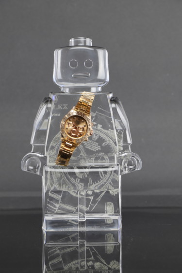 Sculptuur getiteld "ROBOCLUSION ROLEX D…" door Vincent Sabatier (VerSus), Origineel Kunstwerk, Hars