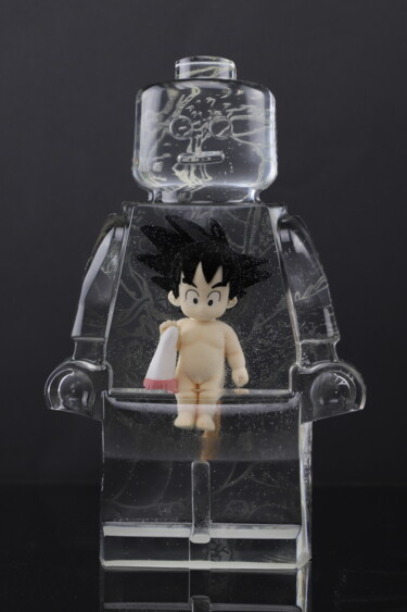 Sculpture titled "Roboclusion Dbz you…" by Vincent Sabatier (VerSus), Original Artwork, Resin