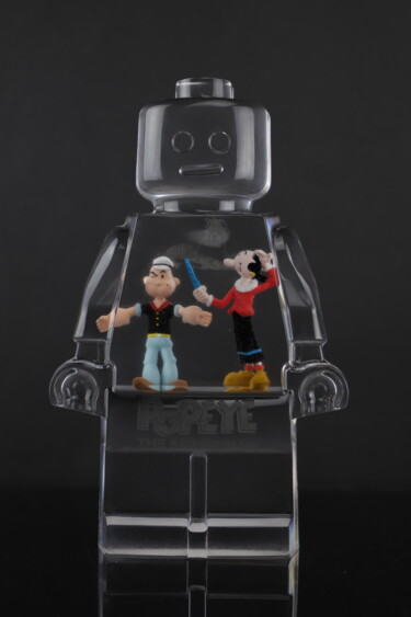 Sculpture titled "ROBOCLUSION POPEYE" by Vincent Sabatier (VerSus), Original Artwork, Engraving