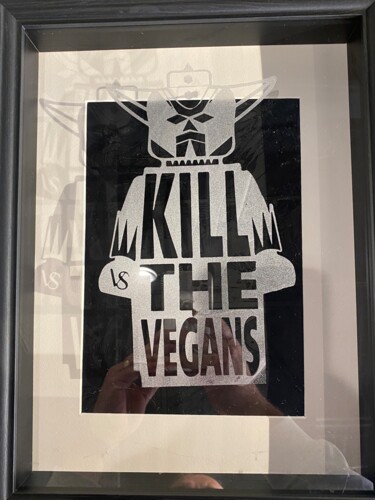 Druckgrafik mit dem Titel "serigraphie kill th…" von Vincent Sabatier (VerSus), Original-Kunstwerk, Siebdruck