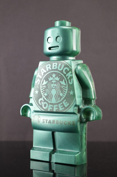 Sculpture intitulée "Roboclusion Starbuc…" par Vincent Sabatier (VerSus), Œuvre d'art originale, Résine