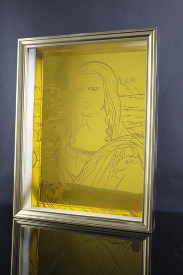 Estampas & grabados titulada "only gold Mona Lisa" por Vincent Sabatier (VerSus), Obra de arte original, Grabado