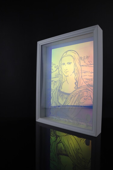 Estampas & grabados titulada "only rainbow Mona L…" por Vincent Sabatier (VerSus), Obra de arte original, Grabado