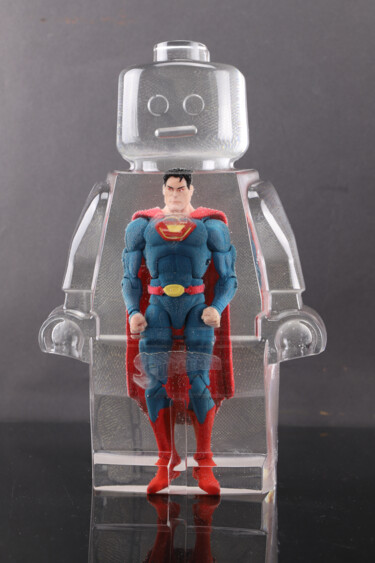 Скульптура под названием "Roboclusion Superman" - Vincent Sabatier (VerSus), Подлинное произведение искусства, Литьё