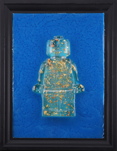 Sculpture titled "Bas relief Roboclus…" by Vincent Sabatier (VerSus), Original Artwork, Resin Mounted on Other rigid panel