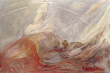Pittura intitolato "28-eruzione-olio-su…" da Vincent, Opera d'arte originale, Olio