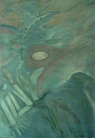 Pittura intitolato "24-paesaggio-marino…" da Vincent, Opera d'arte originale, Altro