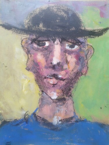 Картина под названием "Portrait expression…" - Vincenzo, Подлинное произведение искусства, Акрил
