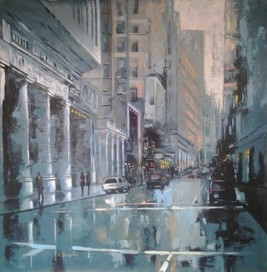 Картина под названием "tornando a Milano" - Vincenzo Borzillo, Подлинное произведение искусства, Акрил
