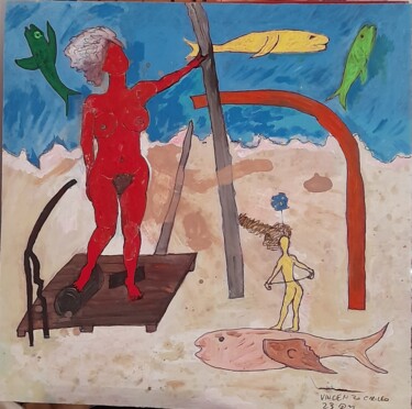Pittura intitolato "LA PLAGE2023" da Vincenzo Cirillo, Opera d'arte originale, Acrilico