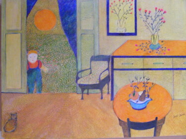Картина под названием "IL Bambino ha il so…" - Vincenzo Del Duca, Подлинное произведение искусства, Цветные карандаши Устано…
