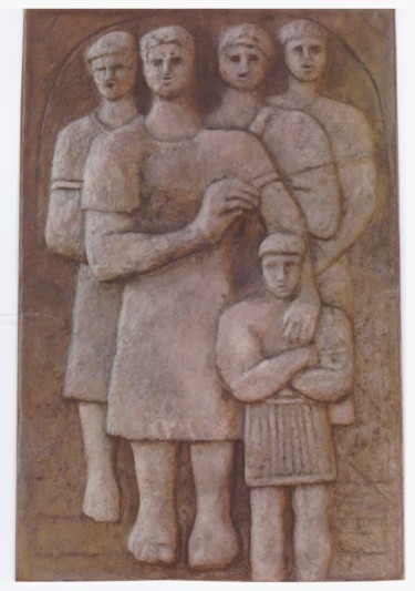 Scultura intitolato "la-famiglia.jpg" da Vincenzo Empireo, Opera d'arte originale, Altro