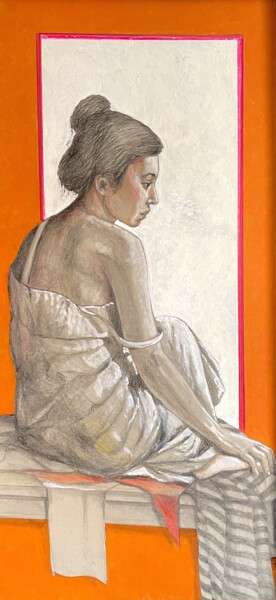 Pintura intitulada "Il risveglio" por Vincenzo (Enzo) Forletta, Obras de arte originais, Pastel Montado em Painel de madeira