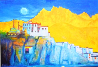 Painting titled "MONTAGNE  DI SALE ,…" by Vincenzo Neri, Original Artwork, Acrylic