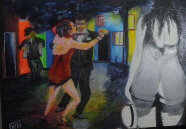 Painting titled "BALLARE  TANGO  IN…" by Vincenzo Neri, Original Artwork, Acrylic