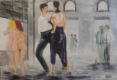 Картина под названием "IL TANGO BALLATO IN…" - Vincenzo Neri, Подлинное произведение искусства, Акрил