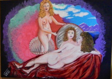 Painting titled "LA  BELLEZZA FEMMIN…" by Vincenzo Neri, Original Artwork, Acrylic