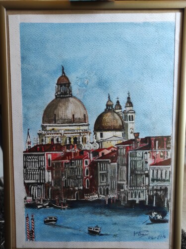 Pintura intitulada "Venezia" por Vincenzo Piras, Obras de arte originais, Aquarela