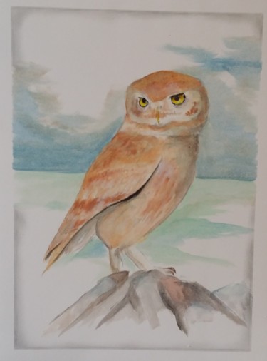 Pittura intitolato "Owl" da Scafato, Opera d'arte originale, Olio