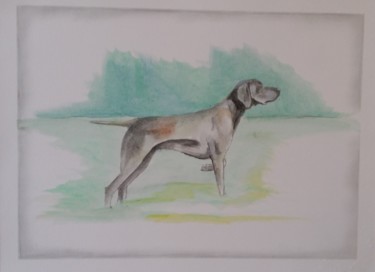 Pittura intitolato "Dog" da Scafato, Opera d'arte originale, Olio