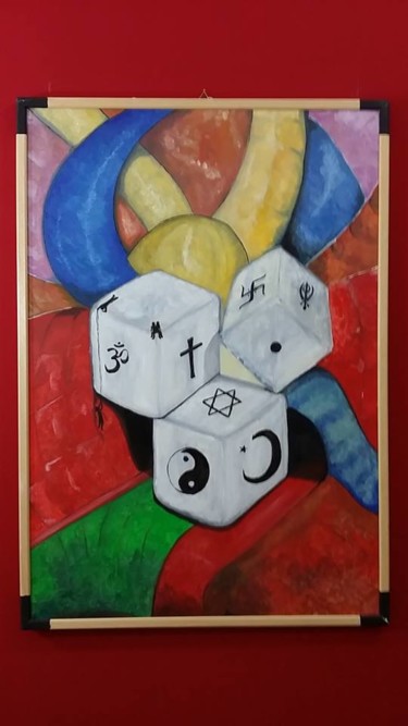 Painting titled "Religioni" by Scafato, Original Artwork