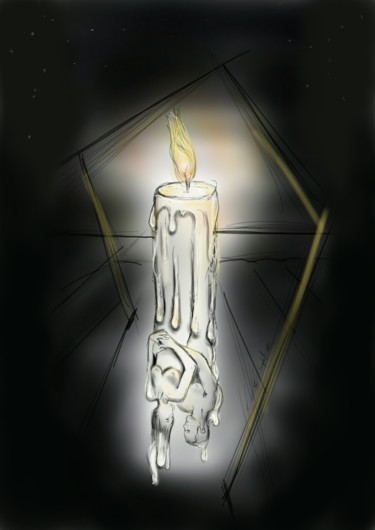 Arte digitale intitolato "Candle of Love" da Scafato, Opera d'arte originale