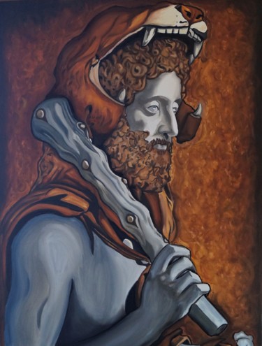 Painting titled "Ritratto di Commodo…" by Vincenzo Cohen, Original Artwork, Oil