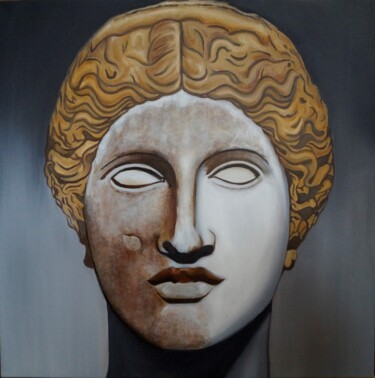 Painting titled "Hera Lacinia" by Vincenzo Cohen, Original Artwork, Oil Mounted on Wood Panel