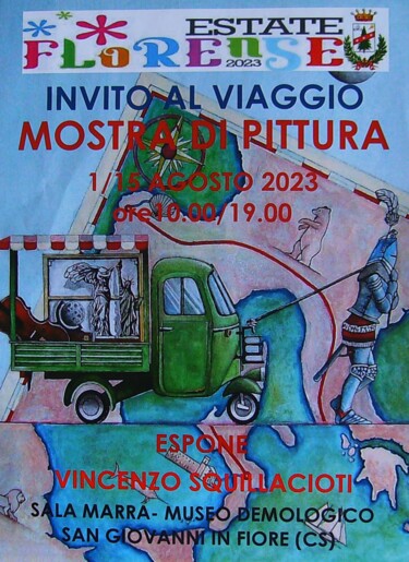 Картина под названием "personale di pittura" - Vincenzo Squillacioti, Подлинное произведение искусства, Темпера