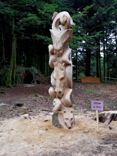 Sculpture intitulée "Totem Forêt Follies" par Vincent Tétu, Œuvre d'art originale