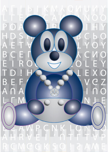 Arte digital titulada "Combo Mickey the Be…" por Vinci Art, Obra de arte original, Tinta