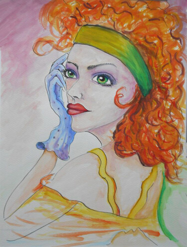 "Burleska I" başlıklı Tablo Vinci tarafından, Orijinal sanat, Suluboya