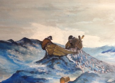 Painting titled "الصيد" by Hossinbnl, Original Artwork, Acrylic