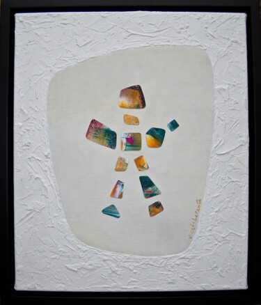 Painting titled "La légende du petit…" by Vinet-Larente, Original Artwork, Oil Mounted on Wood Stretcher frame