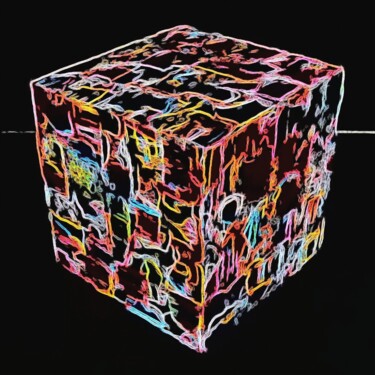 Digital Arts titled "Cubik" by Vinet-Larente, Original Artwork, Digital Painting
