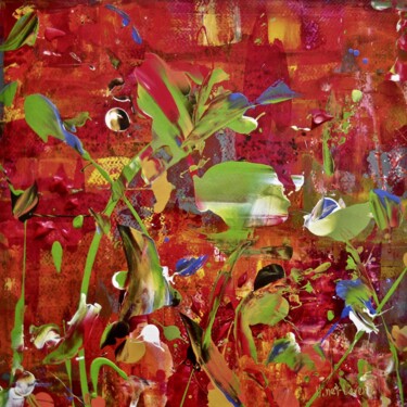 Картина под названием "Sweet pea" - Vinet-Larente, Подлинное произведение искусства, Акрил Установлен на Деревянная рама для…