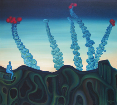 Malerei mit dem Titel "Women in Dreamland" von Vinko Hlebs, Original-Kunstwerk, Öl