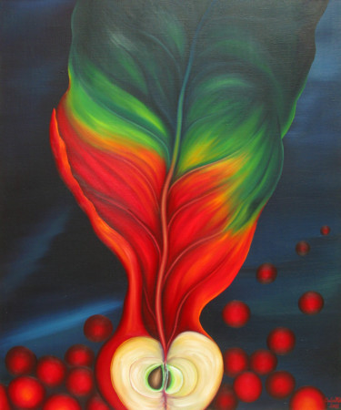 Malerei mit dem Titel "Game of colors and…" von Vinko Hlebs, Original-Kunstwerk, Öl