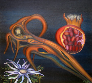 Painting titled "Symbolism" by Vinko Hlebs, Original Artwork, Oil