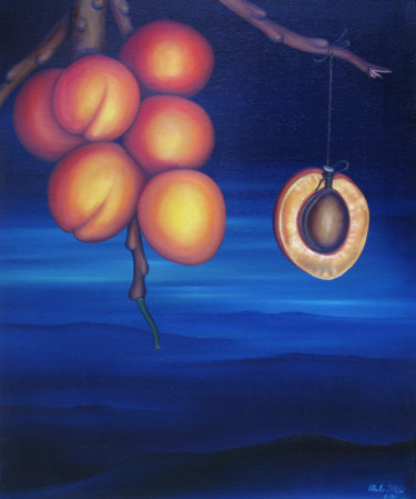 Painting titled "Apricot" by Vinko Hlebs, Original Artwork, Oil