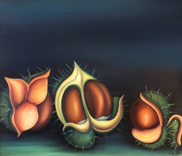 Картина под названием "Chestnut" - Vinko Hlebs, Подлинное произведение искусства, Масло