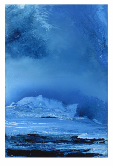 Painting titled "BLUE" by Vinoda Revannasiddaiah, Original Artwork, Acrylic