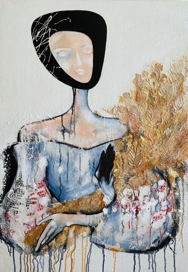 Malerei mit dem Titel "Mother" von Rymma Vinogradova, Original-Kunstwerk, Acryl